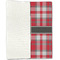 Red & Gray Plaid Linen Placemat - Folded Half