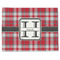 Red & Gray Plaid Linen Placemat - Front