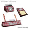 Red & Gray Plaid Mahogany Desk Accessories