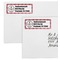 Red & Gray Plaid Mailing Labels - Double Stack Close Up