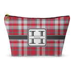 Red & Gray Plaid Makeup Bag (Personalized)