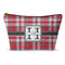 Red & Gray Plaid Structured Accessory Purse (Front)