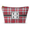 Red & Gray Plaid Makeup Bag - Small - 8.5"x4.5" (Personalized)