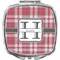 Red & Gray Plaid Compact Makeup Mirror (Personalized)