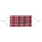 Red & Gray Plaid Mask - Pleated (new) APPROVAL