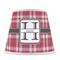 Red & Gray Plaid Poly Film Empire Lampshade - Front View