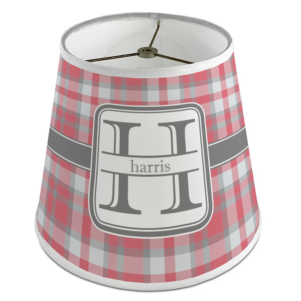 Custom Red & Gray Plaid Empire Lamp Shade (Personalized)