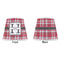 Red & Gray Plaid Poly Film Empire Lampshade - Approval
