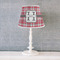 Red & Gray Plaid Poly Film Empire Lampshade - Lifestyle