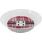 Red & Gray Plaid Dinner Set - 4 Pc (Personalized)