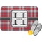 Red & Gray Plaid Memory Foam Bath Mat (Personalized)