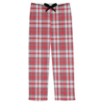 Red & Gray Plaid Mens Pajama Pants - XL