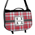 Red & Gray Plaid Messenger Bag (Personalized)