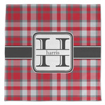 Red & Gray Plaid Dish Rag - Microfiber - Large (Personalized)