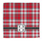 Red & Gray Plaid Microfiber Dish Rag - Front/Approval
