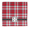 Red & Gray Plaid Microfiber Dish Rag (Personalized)