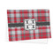 Red & Gray Plaid Microfiber Dish Towel - FOLDED HALF