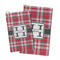 Red & Gray Plaid Microfiber Golf Towel (Personalized)