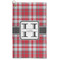 Red & Gray Plaid Microfiber Golf Towels - FRONT