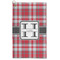 Red & Gray Plaid Microfiber Golf Towel - Large (Personalized)