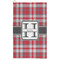 Red & Gray Plaid Microfiber Golf Towel (Personalized)
