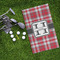 Red & Gray Plaid Microfiber Golf Towels - LIFESTYLE