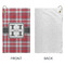 Red & Gray Plaid Microfiber Golf Towels - Small - APPROVAL