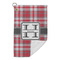 Red & Gray Plaid Microfiber Golf Towels Small - FRONT FOLDED