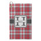 Red & Gray Plaid Microfiber Golf Towels - Small - FRONT
