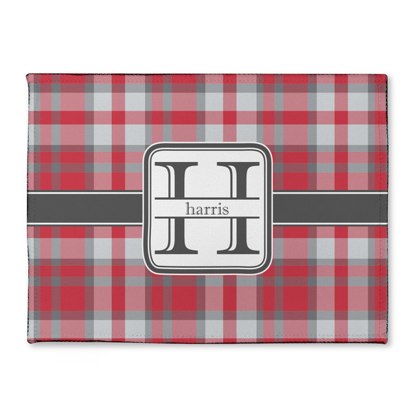 Custom Red & Gray Plaid Microfiber Screen Cleaner (Personalized)