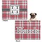 Red & Gray Plaid Microfleece Dog Blanket - Regular - Front & Back