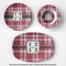 Red & Gray Plaid Microwave & Dishwasher Safe CP Plastic Dishware - Group