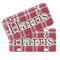 Red & Gray Plaid Mini License Plates - MAIN (4 and 2 Holes)
