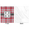 Red & Gray Plaid Minky Blanket - 50"x60" - Single Sided - Front & Back