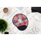 Red & Gray Plaid Mouse Pad with Wrist Rest - LIFESYTLE 1