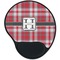 Red & Gray Plaid Mouse Pad with Wrist Support - Main