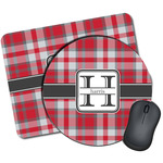 Red & Gray Plaid Mouse Pad (Personalized)