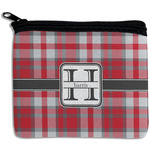Red & Gray Plaid Rectangular Coin Purse (Personalized)
