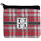 Red & Gray Plaid Neoprene Coin Purse - Front