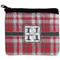 Red & Gray Plaid Rectangular Coin Purse (Personalized)