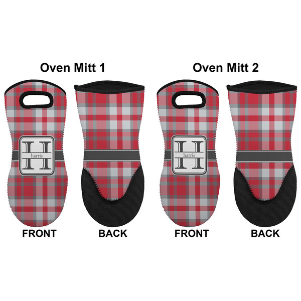 Red & Gray Plaid Neoprene Oven Mitt - Set of 2 - Approval