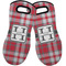 Red & Gray Plaid Neoprene Oven Mitts - Set of 2 w/ Name and Initial