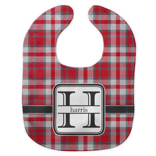 Red & Gray Plaid New Bib Flat Approval