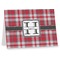 Red & Gray Plaid Note Card - Main