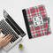 Red & Gray Plaid Notebook Padfolio - LIFESTYLE (large)