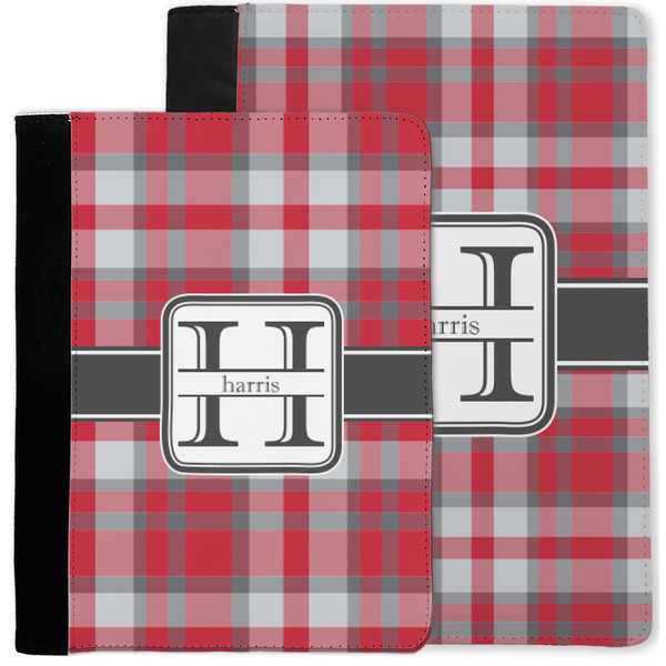 Red & Gray Plaid Notebook Padfolio - MAIN