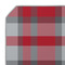 Red & Gray Plaid Octagon Placemat - Single front (DETAIL)