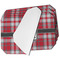 Red & Gray Plaid Octagon Placemat - Single front set of 4 (MAIN)