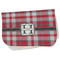 Red & Gray Plaid Burp Cloth - Fleece w/ Name and Initial
