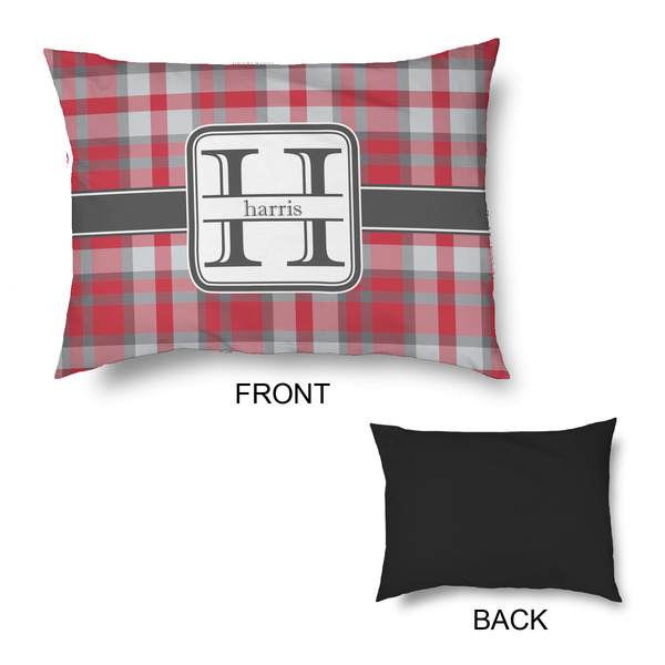 Red & Gray Plaid Outdoor Dog Beds - Medium - APPROVAL